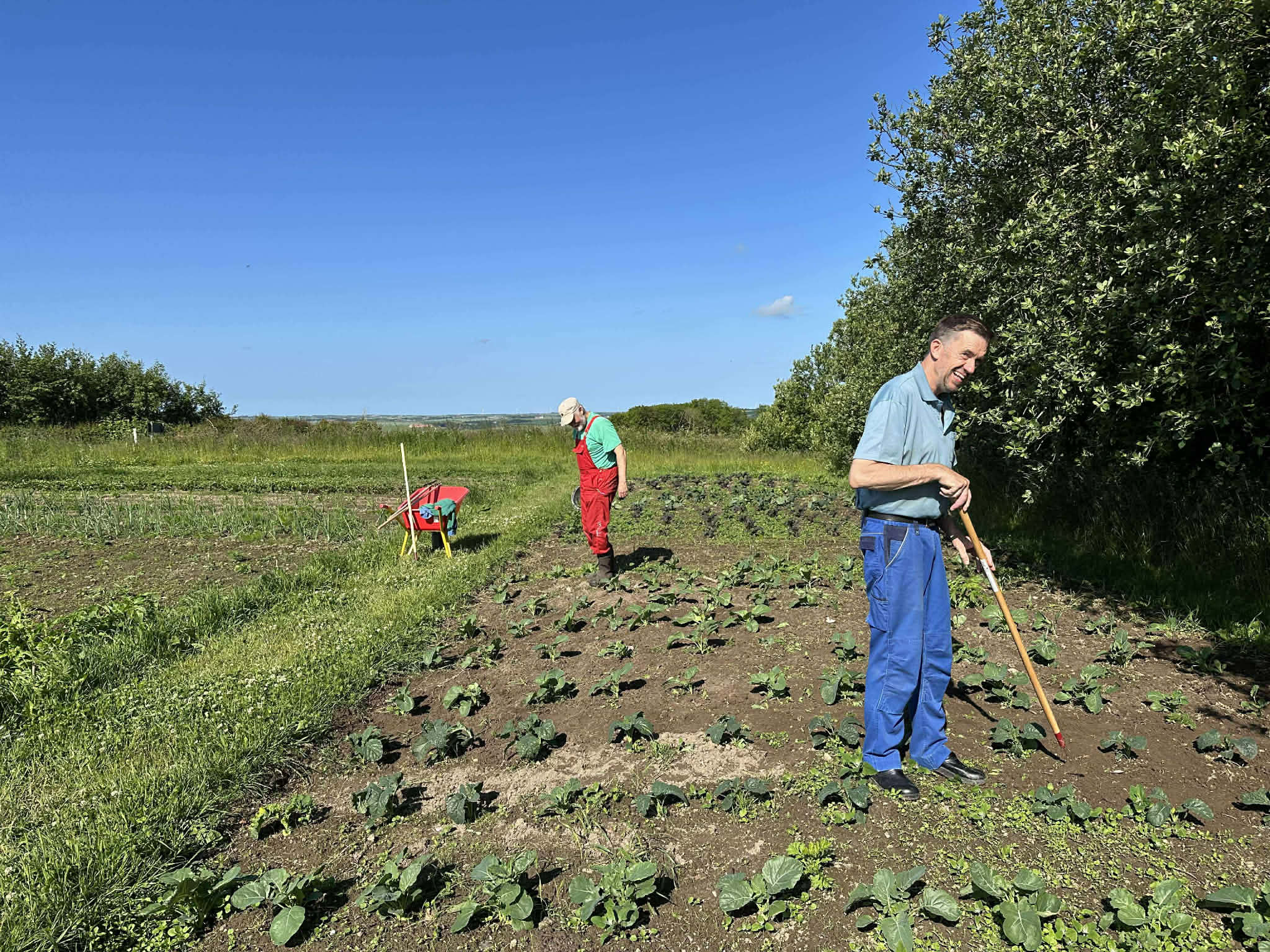 Der arbejdes i det gode vejr