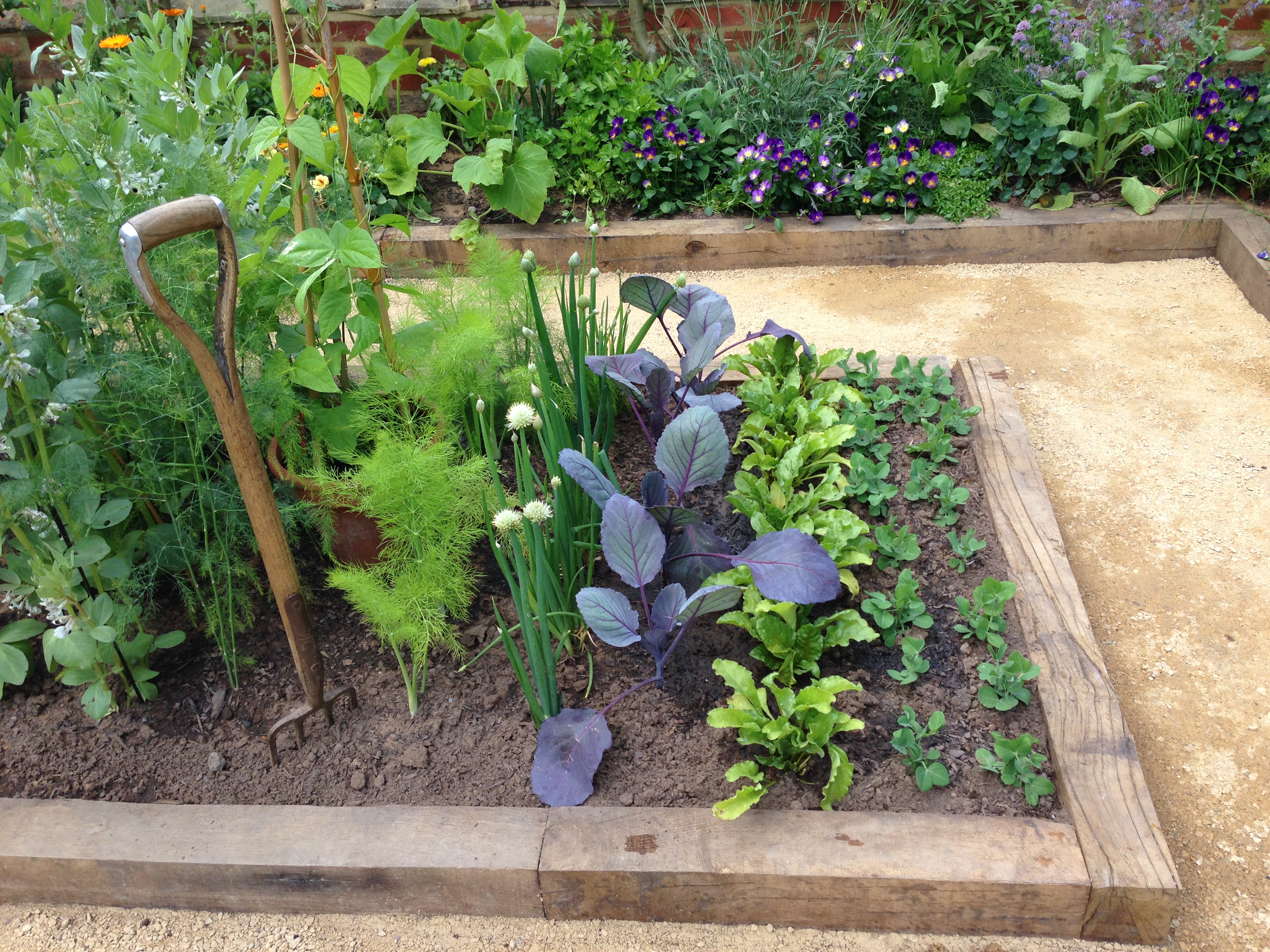 Grusstier mellem højbede. Foto: Haveselskabet