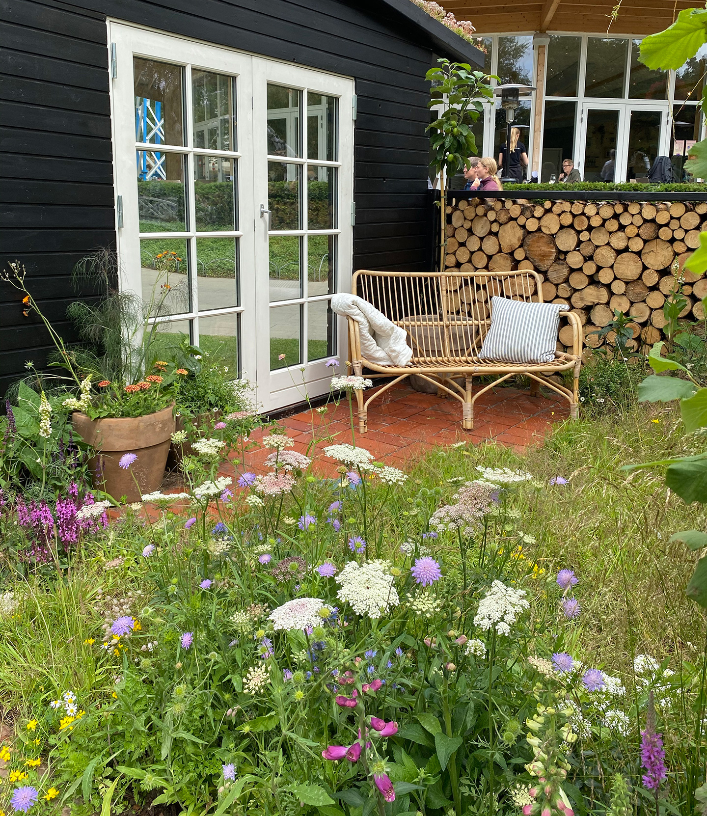 Insektvenlige planter ved terrasse. Foto: Tivoli Friheden