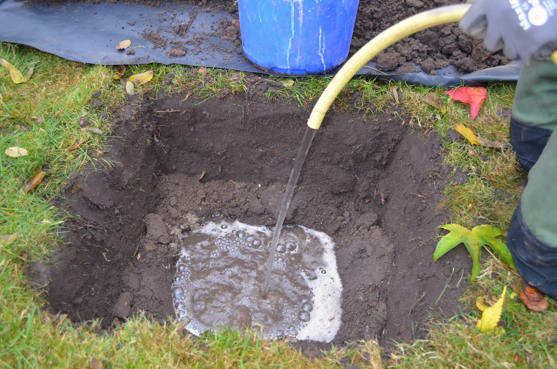 Jorden vandmættes. Foto: Haveselskabet