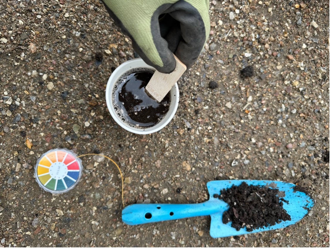 2. Ryst eller omrør grundigt, og lad blandingen stå tildækket 1 time. Efter en time rystes eller omrøres blandingen igen. Foto: Haveselskabet