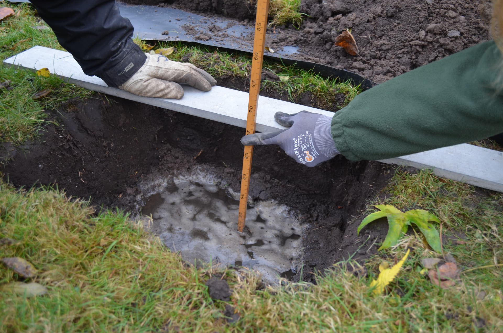 Nedsivningstest. Foto: Haveselskabet